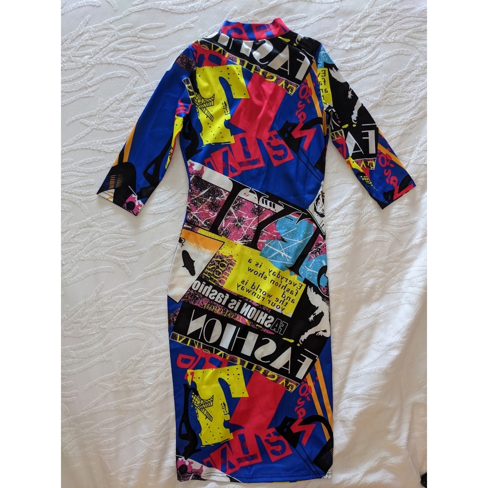 Sexy Magazine Printed Bodycon Dress - Picture 5 of 5